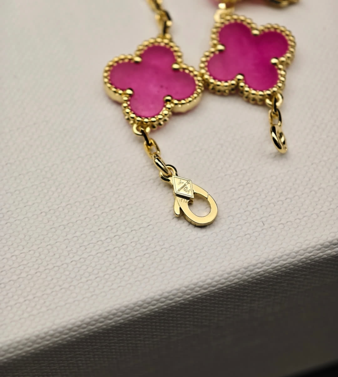 Van Cleef & Arpels Magic Alhambra Pink Enamel Bracelet